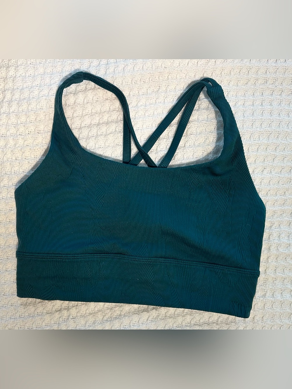 lululemon athletica Ribbed Sports Bra - Storm Teal